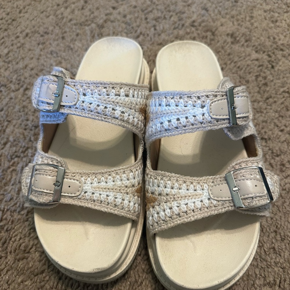 Woven platform Birkenstock look a like
